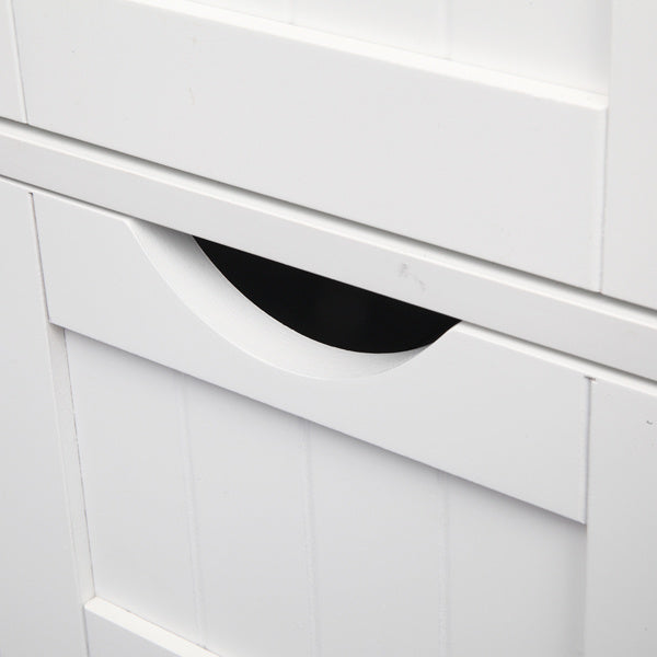4-Drawer Storage Cabinet – Compact & Versatile White Organizer