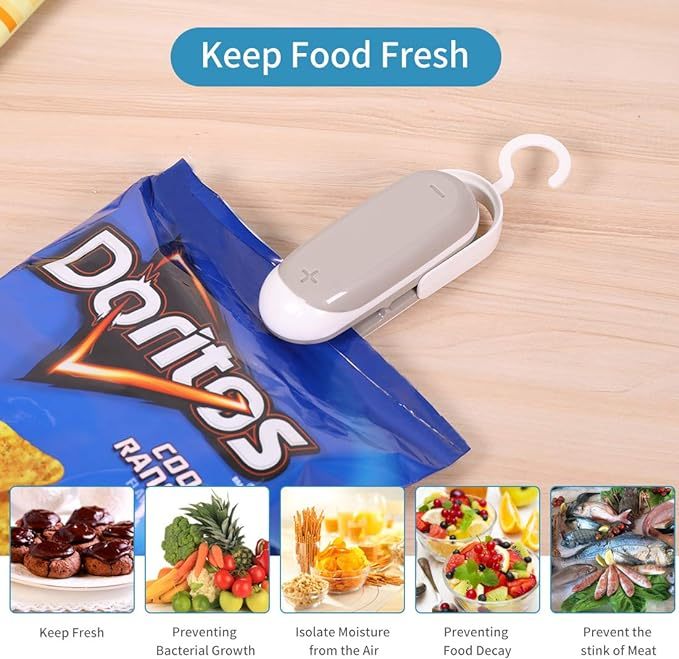 2-Pack Mini Bag Sealer & Cutter – Portable Heat Vacuum Sealer