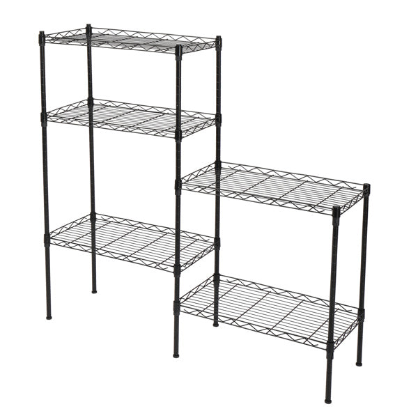 Adjustable Carbon Steel Storage Rack – 5-Tier Freestanding Shelf