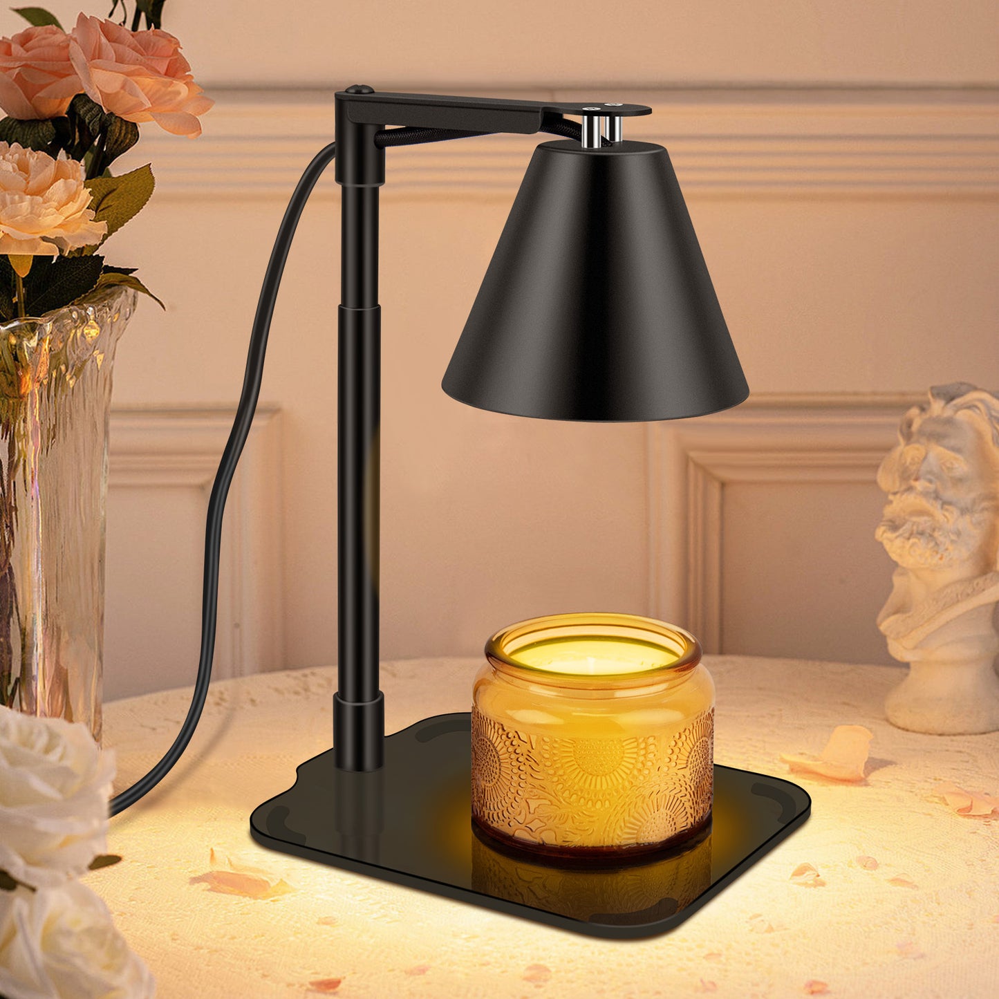 Candle Warmer Lamp Dimmable With Timer, Height Adjustable Set