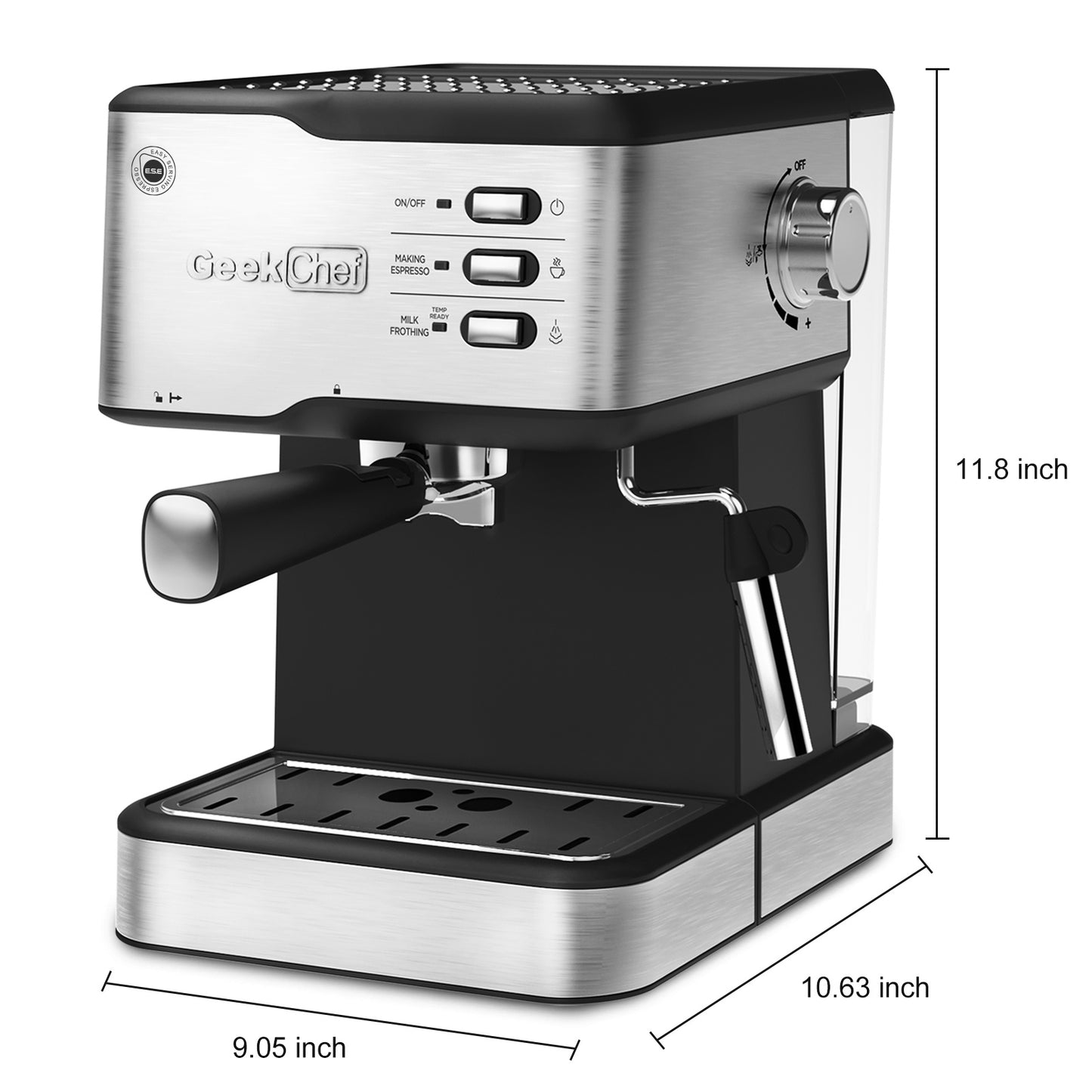 20 Bar Espresso Machine Filter & Frother Set 1.5L
