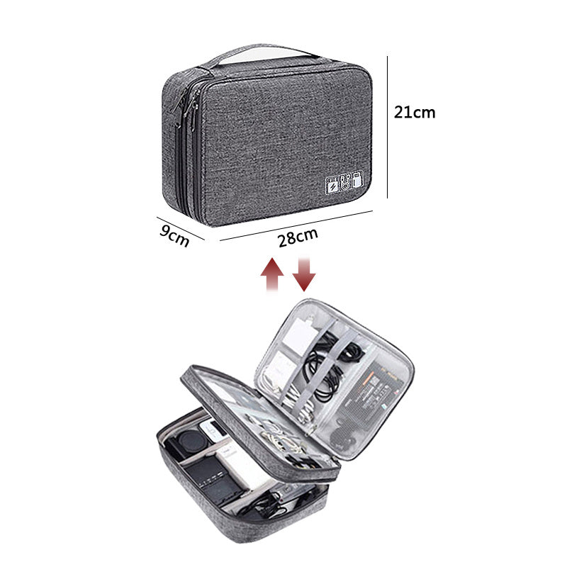 Waterproof Electronics Accessories Cable Organizer Case