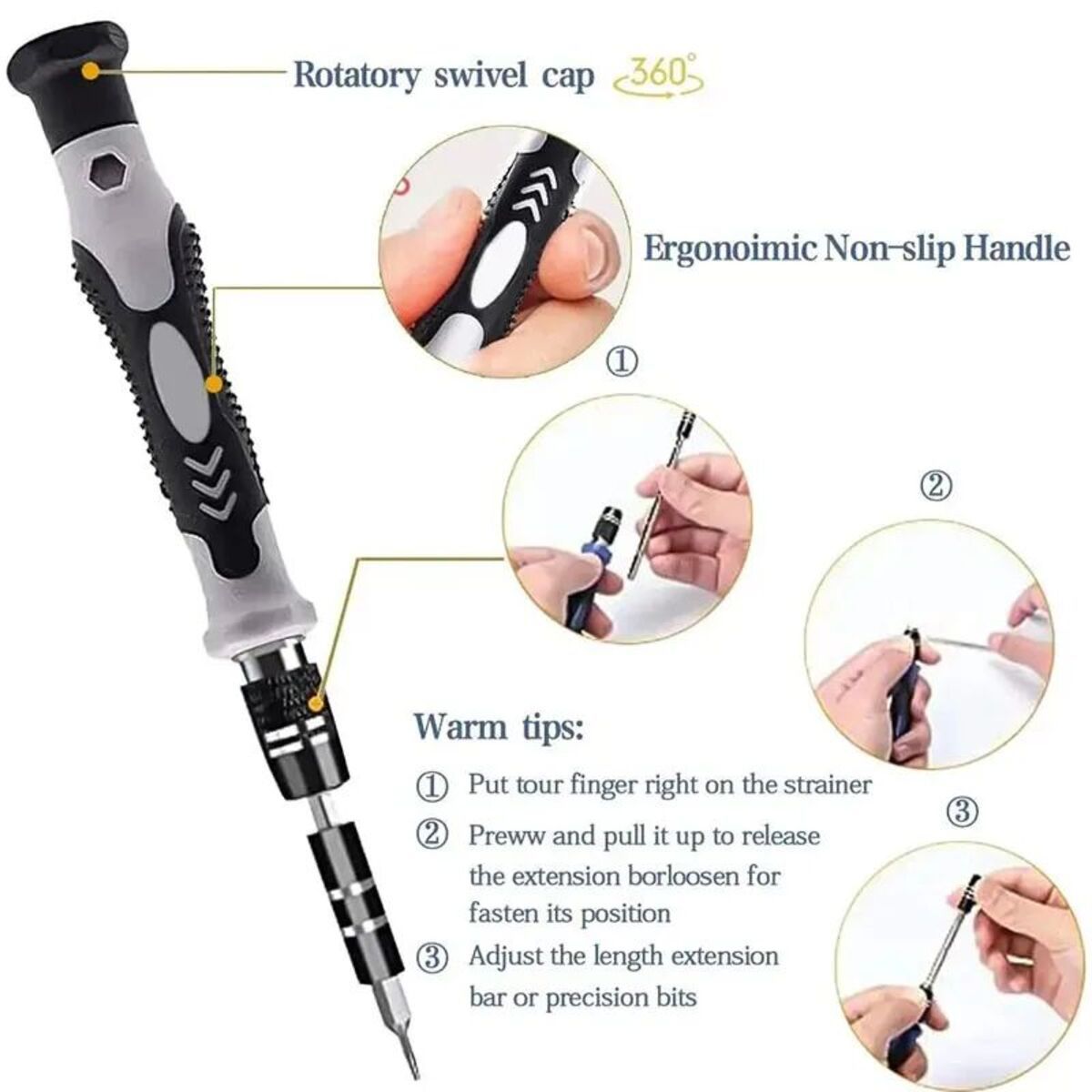 Precision Screwdriver Magnetic Repair Tool Set