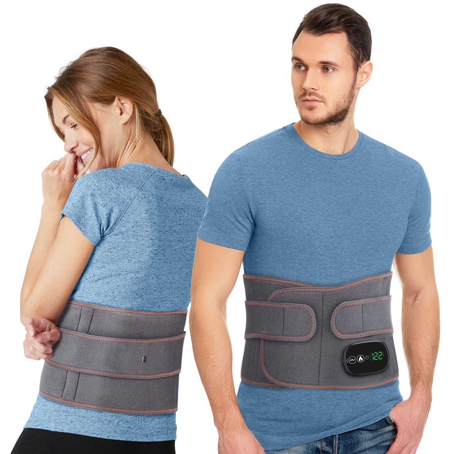 Red Light 3-Heated Vibration Waist Massager Cordless