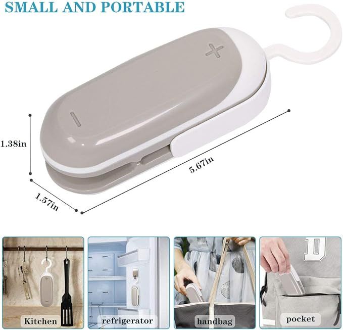 2-Pack Mini Bag Sealer & Cutter – Portable Heat Vacuum Sealer