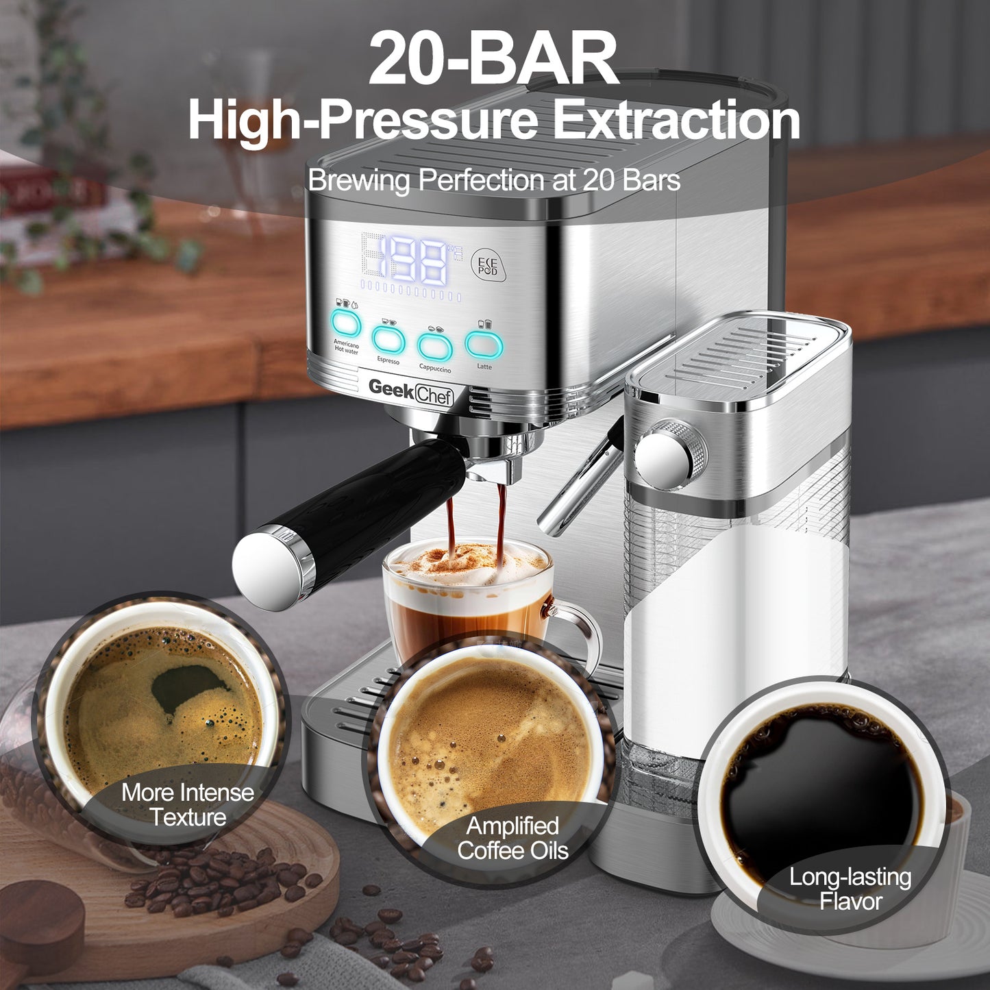 20 Bar Espresso Machine Filter & Double Frother Set