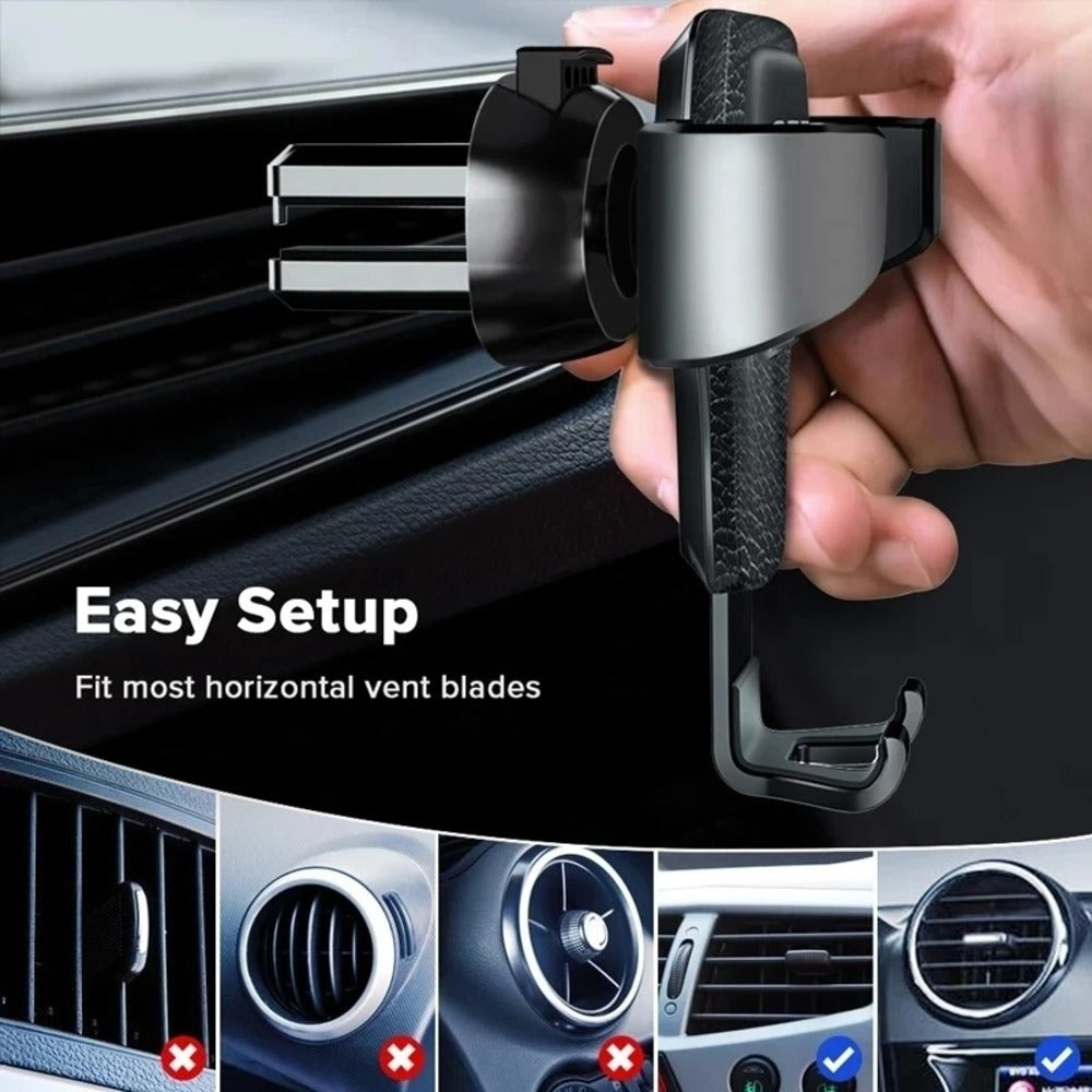 Aluminum Car Air Vent Universal Gravity Phone Holder