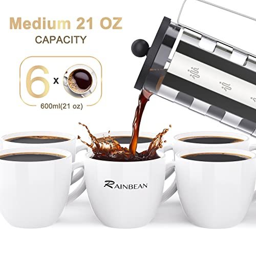 Stainless Steel French Press & Froth Milk Press Set