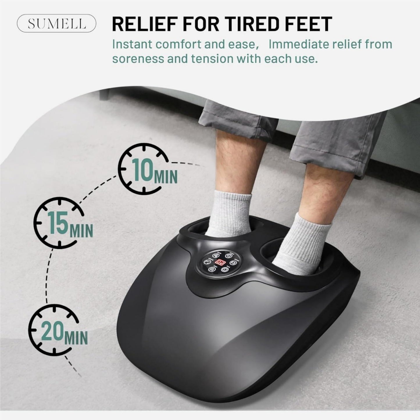 Heated Control Shiatsu Knead Feet Massager