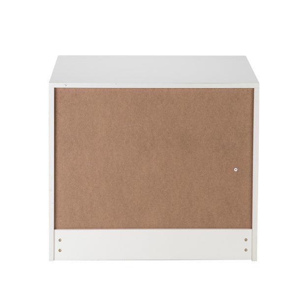 3-Drawer Bedside Table – White, Minimalist Storage Cabinet