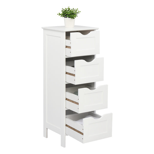 4-Drawer Storage Cabinet – Compact & Versatile White Organizer