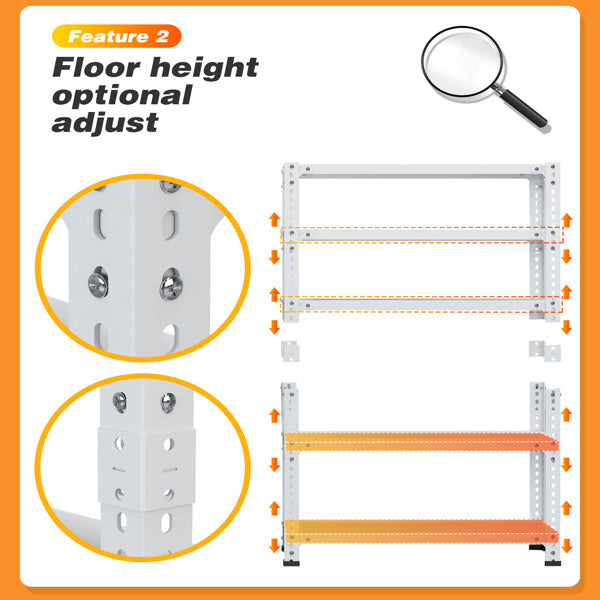 5-Tier Adjustable Metal Storage Rack – Heavy-Duty Shelving