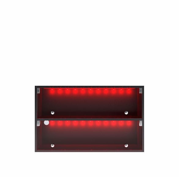 Black Glass Shoe Cabinet with RGB LED Lights – Stackable Display