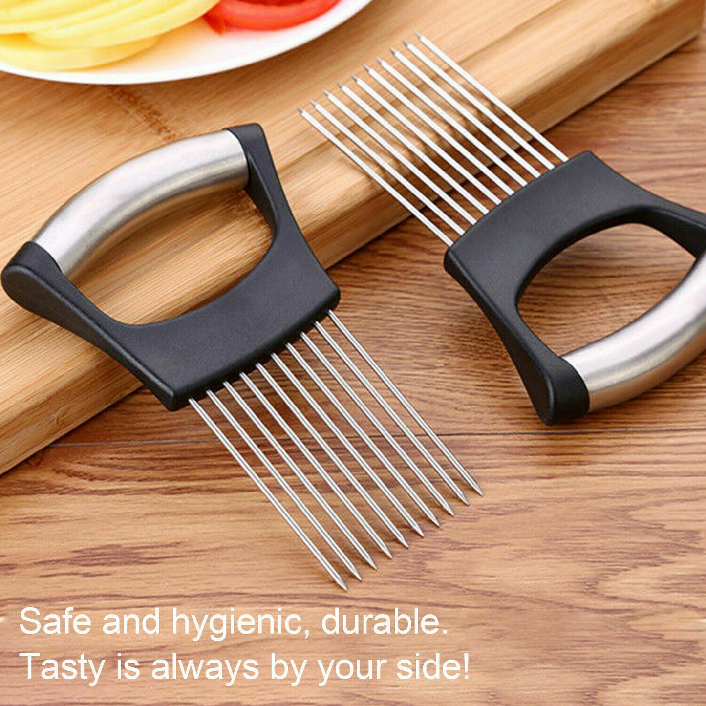 Stainless Steel Food NonSlip Holder Slicer
