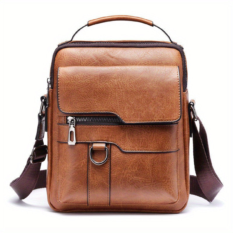 PU Leather Crossbody Satchel Bag With Card Holder Wallet