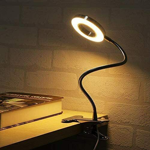 Clip On Flexible Desk Lamp Dimmable LED USB