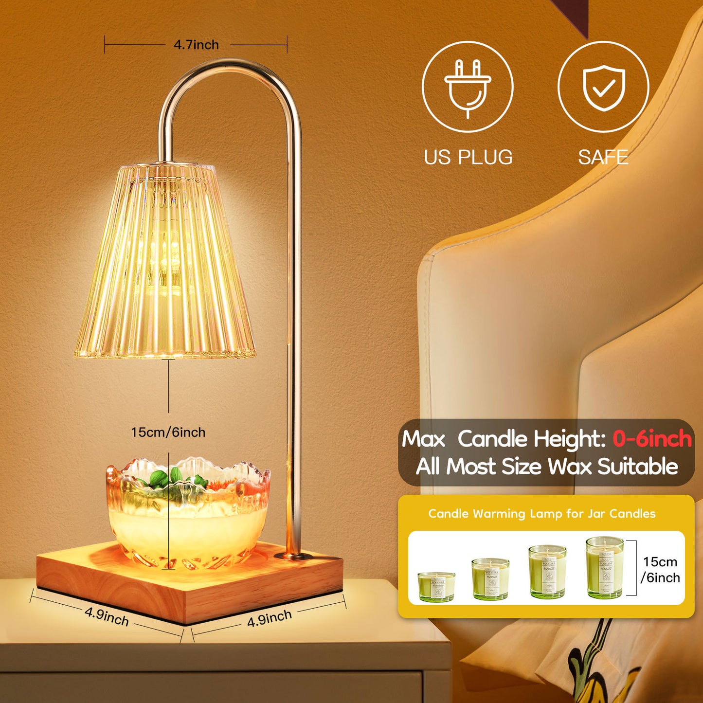 Candle Warmer Lamp Lighting Aromatherapy Set
