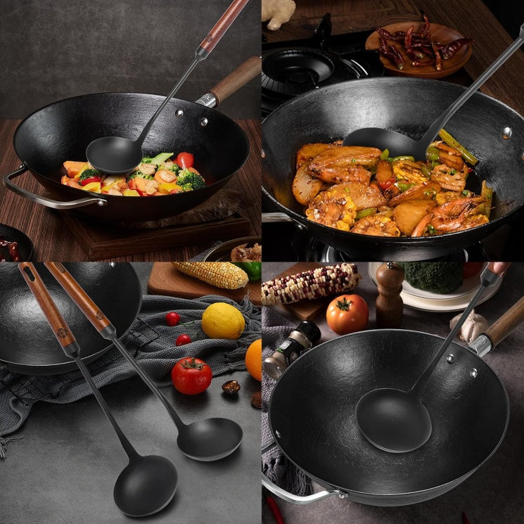 14.3" Cast Iron Soup Ladle Spoon – Durable & Heat-Resistant