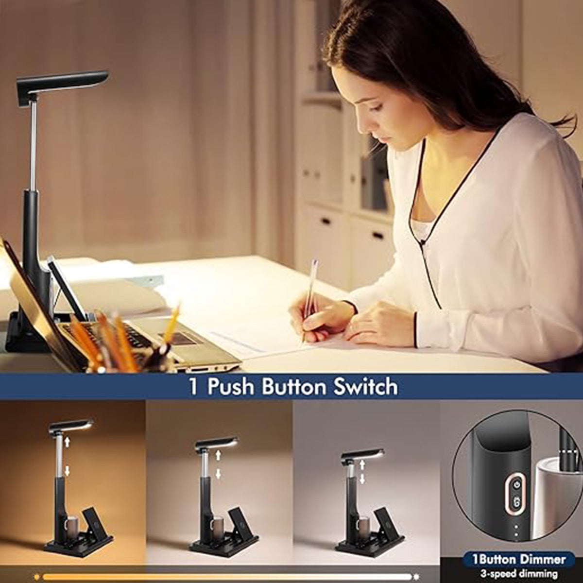 Cordless Multifunctional Led Desk Lamp 15W USB