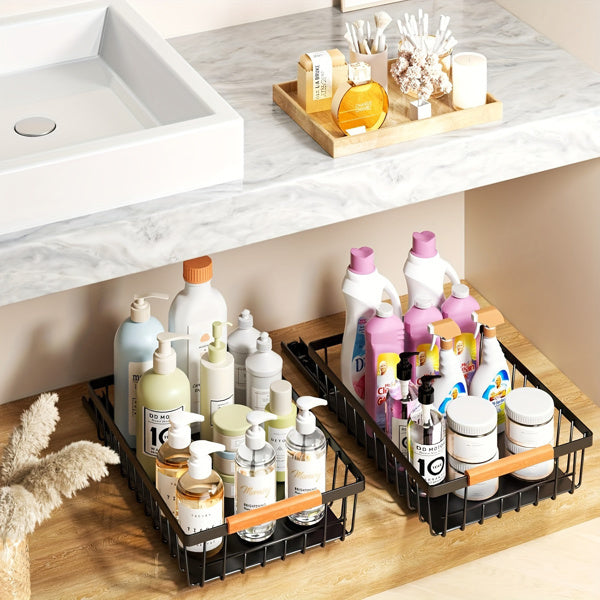 Pull-Out Cabinet Organizer – Heavy-Duty Slide-Out Storage