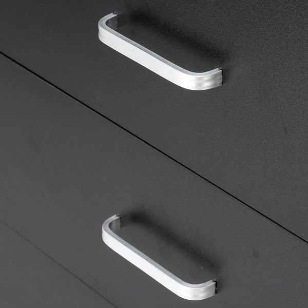 3-Drawer Bedside Storage Table – Black Minimalist Design