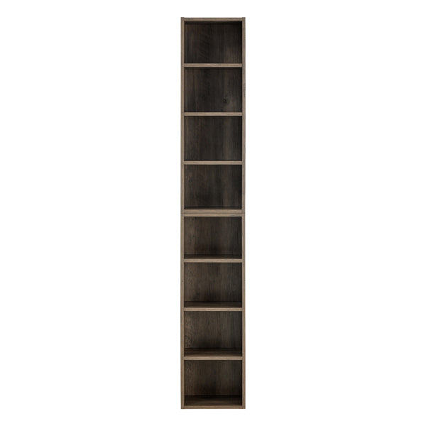 8-Tier Media Storage Tower – Adjustable Shelves & Dual Cabinet Design