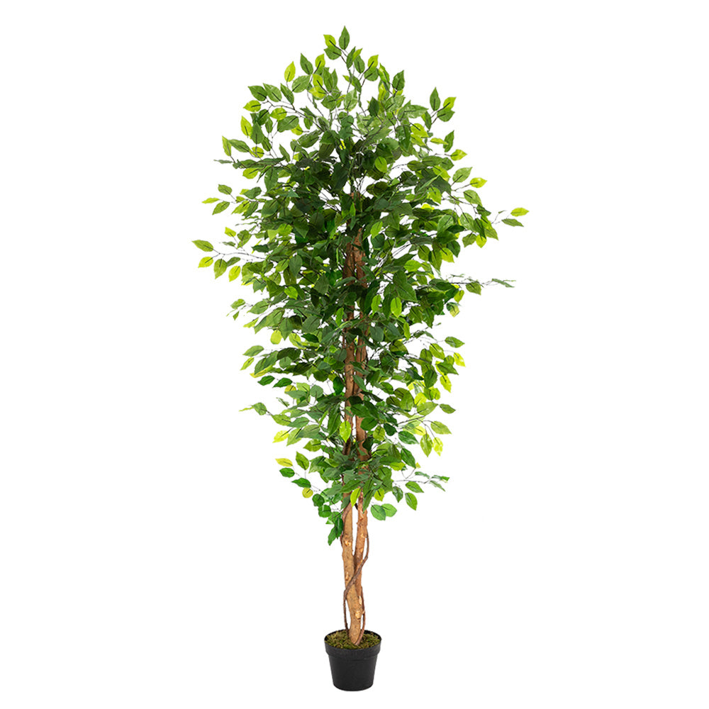 6FT Artificial Banyan Tree – Solid Wood Trunk & 1260 Lifelike Leaves