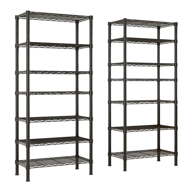 Carbon Steel 5-Tier Adjustable Display Rack – Heavy-Duty Iron Shelving
