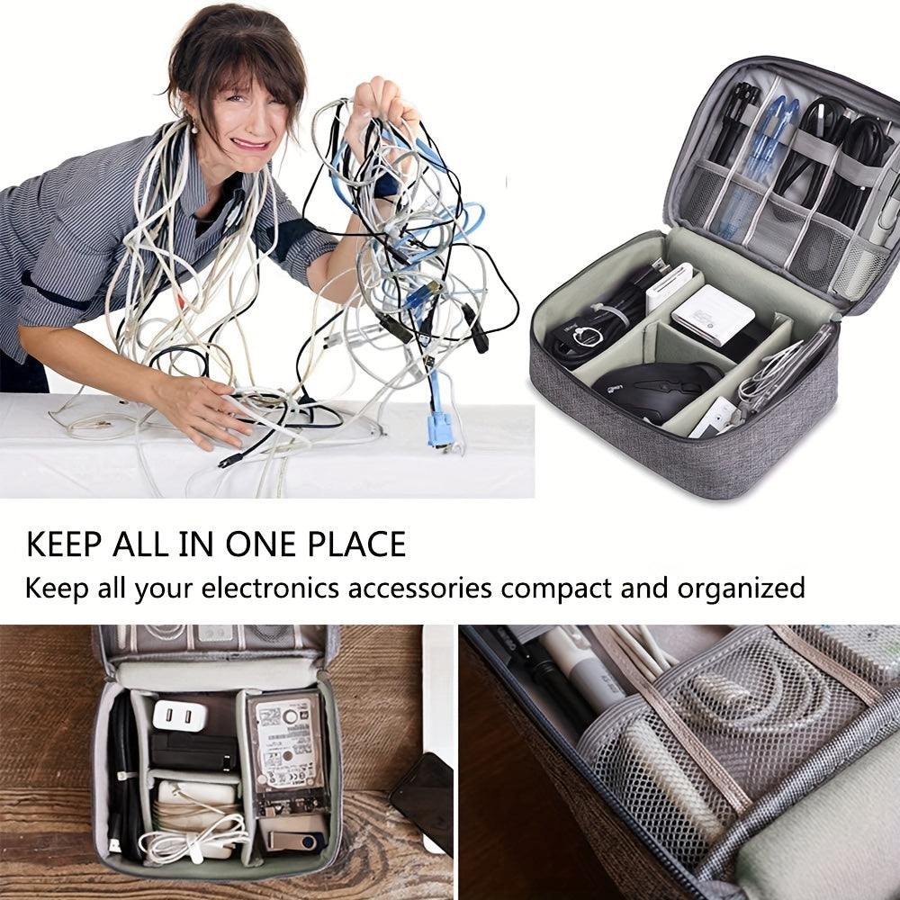 Waterproof Electronics Accessories Cable Organizer Case
