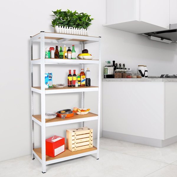 5-Tier Adjustable Metal Shelving Unit – Heavy-Duty Garage & Utility Rack