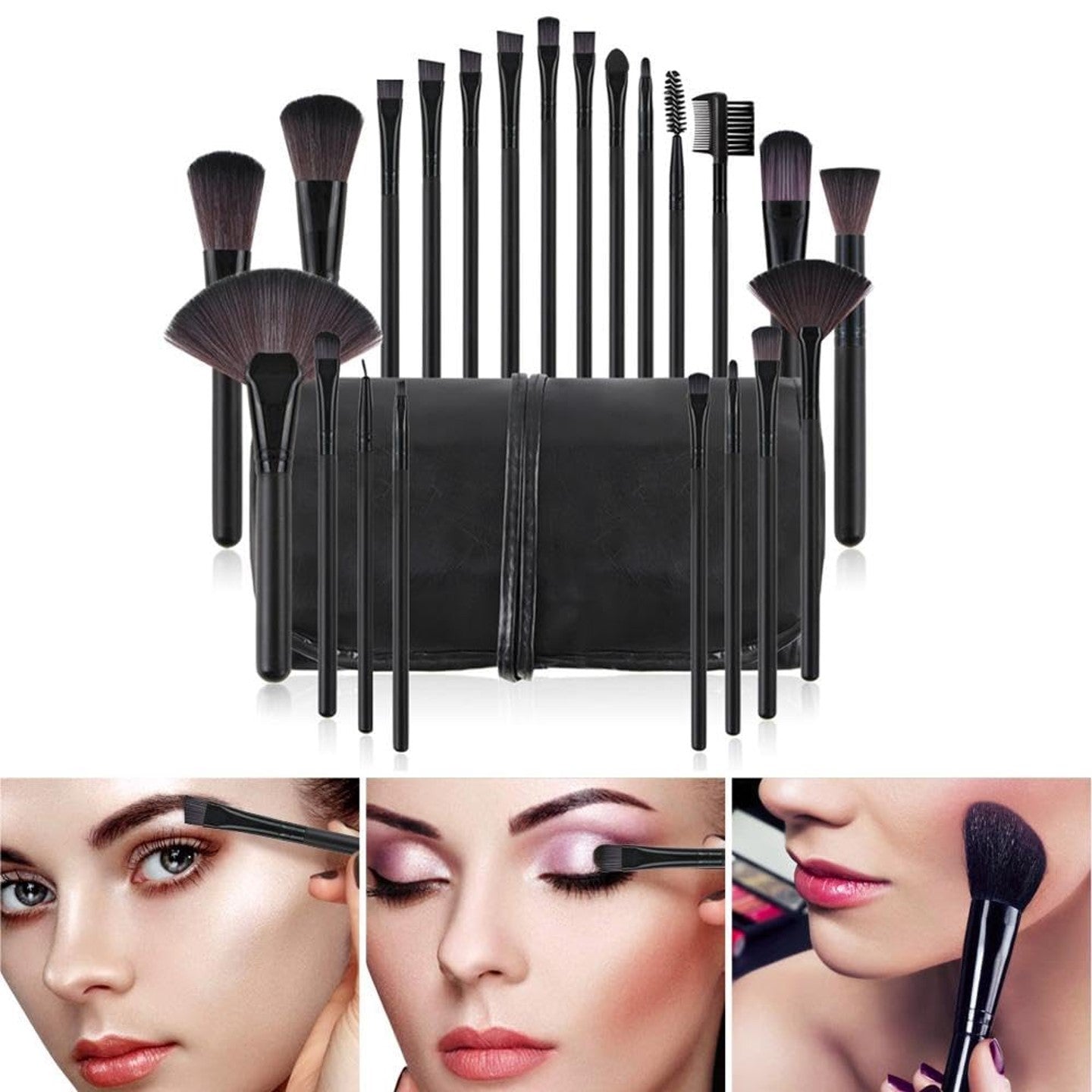 22 Pcs Professional Makeup Brushes With Bag Set