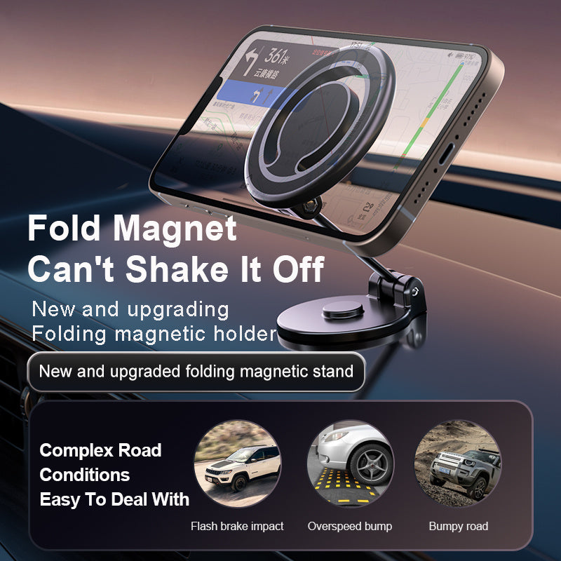 Military-Grade Magnetic Car Phone Holder – Strong Suction & 360° Adjustable Mount