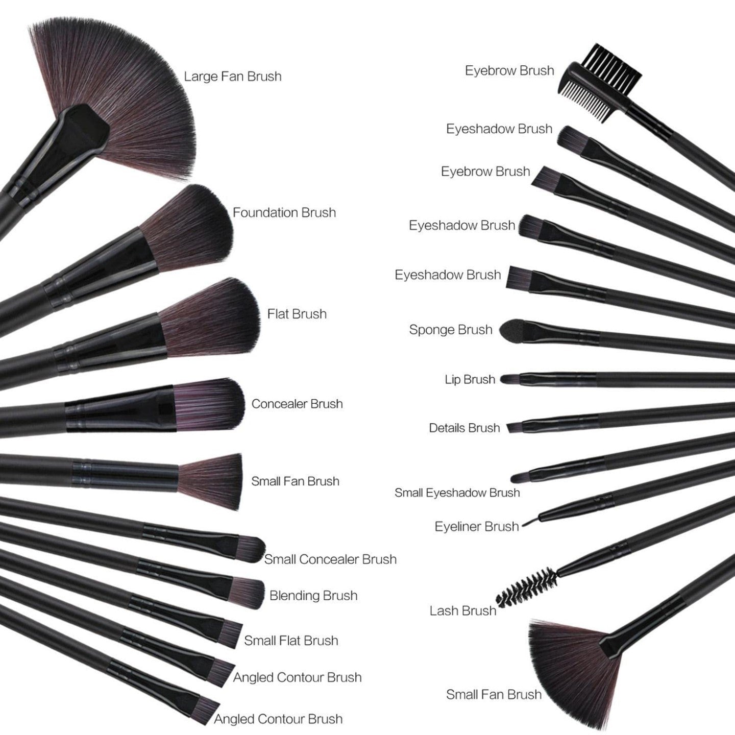 22 Pcs Professional Makeup Brushes With Bag Set