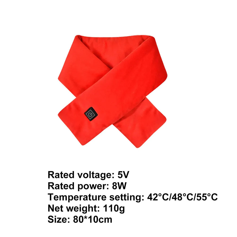 Electric Heating Scarf 3 Temp Modes USB