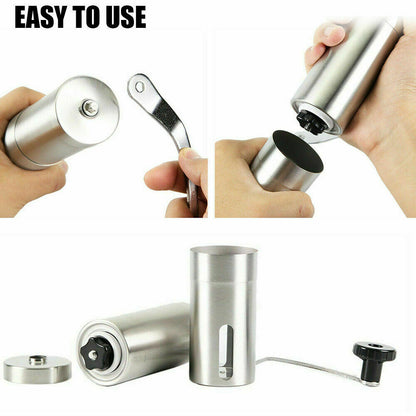 Stainless Steel Crank Coffee Beans/Spices Burr Grinder