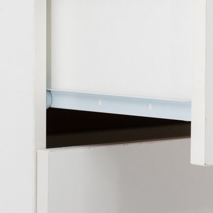 4-Drawer Storage Cabinet – White Minimalist Design