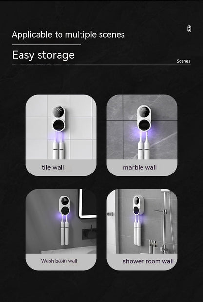 UV Sterilization Hand-wave Open Toothbrush Holder