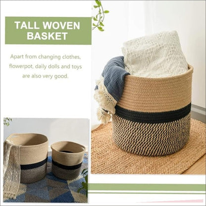Multi-use Cotton Rope Woven Basket