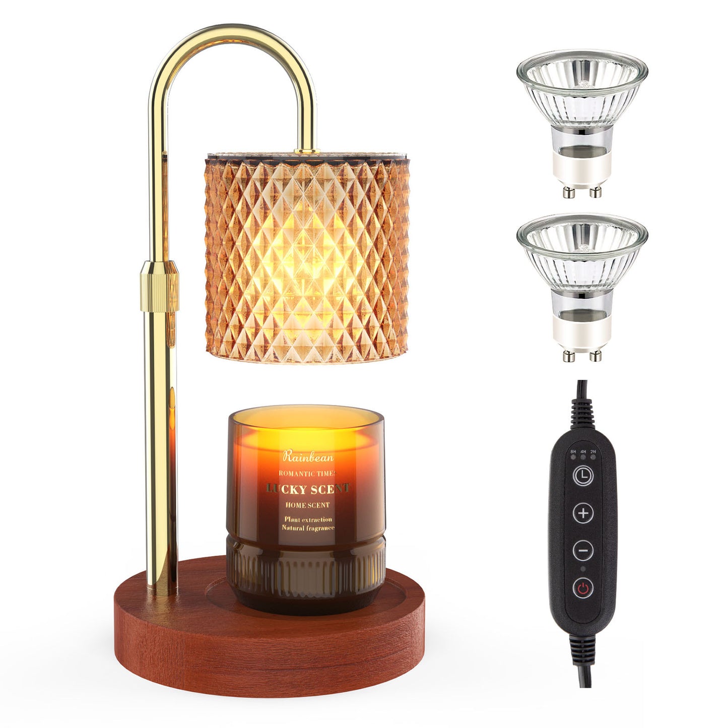 Candle Warmer Lamp Dimmable With Timer, Height Adjustable Set