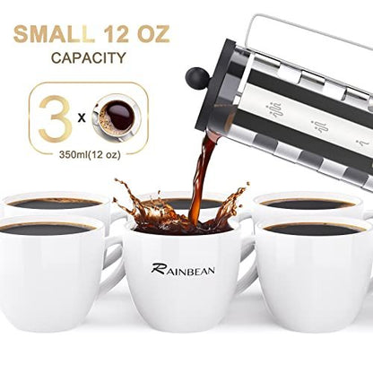 Stainless Steel French Press & Froth Milk Press Set
