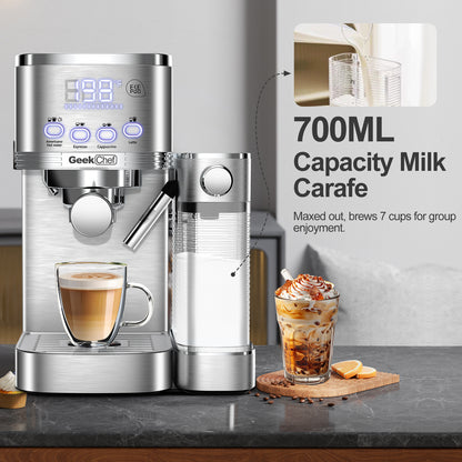 20 Bar Espresso Machine Filter & Double Frother Set