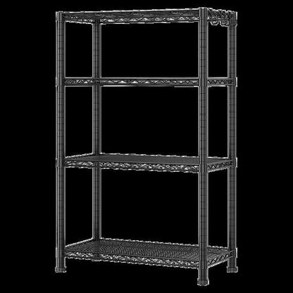 8-Tier Adjustable Storage Rack – Heavy-Duty Steel Shelving with Hooks