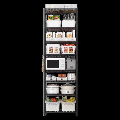 8-Tier Adjustable Storage Rack – Heavy-Duty Steel Shelving with Hooks