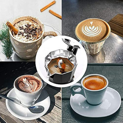 Stovetop Moka Espresso Maker 6 Cups 300ml Set