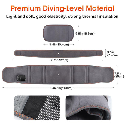 Red Light 3-Heated Vibration Waist Massager Cordless