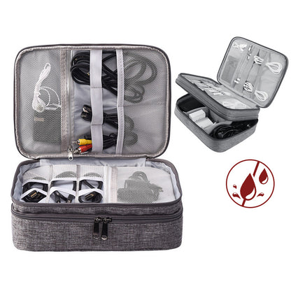 Waterproof Electronics Accessories Cable Organizer Case