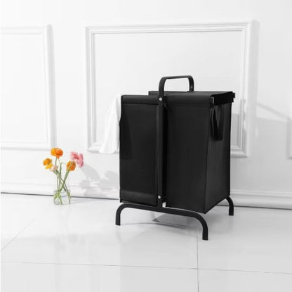 2-Tier 110L Laundry Basket Sorter – Black Oxford Fabric