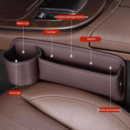 Adjustable Car Seat Gap Storage Box with Cup Holder