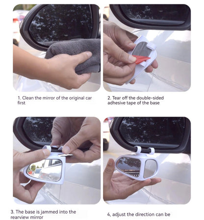 Wide Double-Sided Car Reversing Blindspot Mirror
