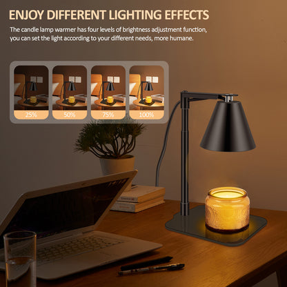 Candle Warmer Lamp Dimmable With Timer, Height Adjustable Set